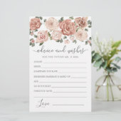 ほこりっぽいピンクローズフローラアドバイスとウィッシュズカード (スタンド正面)