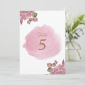 ほこりっぽいピンクローズブドエレガントなウェディングテーブルシング (スタンド正面)