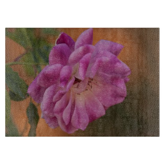 ほこりっぽいピンクローズ カッティングボード (正面)