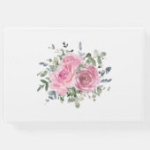 ほこりっぽいピンクローゼユーカリプトゥス結婚ボタニカル ゲストブック (裏面)