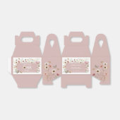 ほこりっぽいピンクワイルドフラワーガーデンティーパーティー誕生日 フェイバーボックス (折り畳みなし)