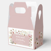 ほこりっぽいピンクワイルドフラワーガーデンティーパーティー誕生日 フェイバーボックス (オープン)