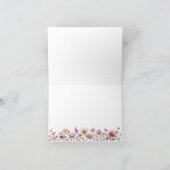 ほこりっぽいピンクワイルドフラワーサンキューカード – ボホフローラ サンキューカード (内部)