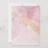 ほこりっぽいピンクワイルドフラワーベビーシャワー招待状- Ele 招待状 (裏面)