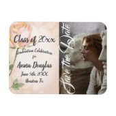 ほこりっぽいピンクヴィンテージボーバラ発表 マグネット (横)