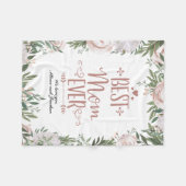 ほこりっぽいピンク最高ののフローラママママママママママズデイ フリースブランケット (正面(横))