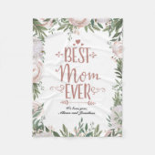 ほこりっぽいピンク最高ののフローラママママママママママズデイ フリースブランケット (正面)