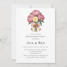 ほこりっぽいピンク牡丹とレモン婚約パーティ