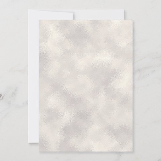 ほこりっぽいピンク牡丹フローラ金ゴールドきらめく50誕生日 招待状 (裏面)