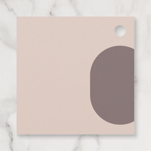 ほこりっぽいピンク私たちはミニマリストの写真結婚のギフトをする フェイバータグ (裏面)