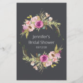 ほこりっぽいピンク紫のバラゲームどこ私たちはフライヤー チラシ (裏面)