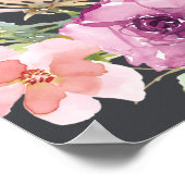 ほこりっぽいピンク結婚パープルの愛は甘い ポスター (角)