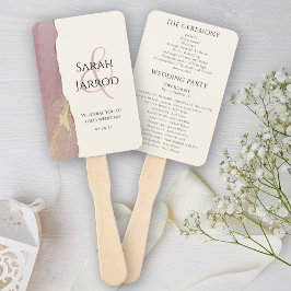 ほこりっぽいピンク結婚色のファン ハンドファン