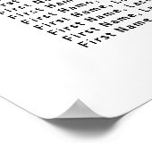 ほこりっぽいピンク色のバラ結婚の9テーブルの座席表 ポスター (角)