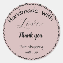 ほこりっぽいピンク色のビジネステッカー ラウンドシール