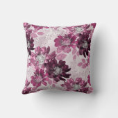 ほこりっぽいピンク色のピンク色のバーガンディーな花 クッション (裏面)