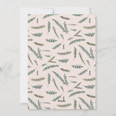 ほこりっぽいピンク色の木々の葉がクリスマスの喜び シーズンカード (裏面)