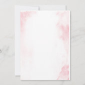 ほこりっぽいピンク色の洗礼の招待 招待状 (裏面)