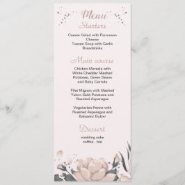 ほこりっぽいピンク色の濃い灰色の花結婚植物学 メニュー