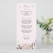 ほこりっぽいピンク色の濃い灰色の花結婚植物学 メニュー (スタンド正面)