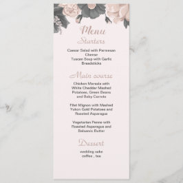 ほこりっぽいピンク色の濃い灰色の花結婚植物学 メニュー