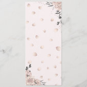 ほこりっぽいピンク色の濃い灰色の花結婚植物学 メニュー (裏面)