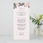 ほこりっぽいピンク色の濃い灰色の花結婚植物学 メニュー (スタンド正面)