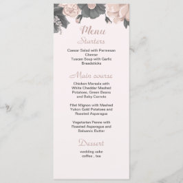 ほこりっぽいピンク色の濃い灰色の花結婚植物学 メニュー