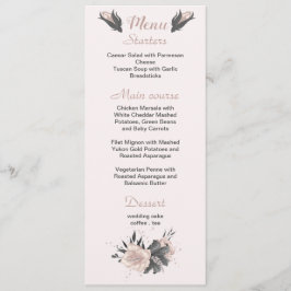 ほこりっぽいピンク色の濃い灰色の花結婚植物学 メニュー