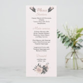 ほこりっぽいピンク色の濃い灰色の花結婚植物学 メニュー (スタンド正面)