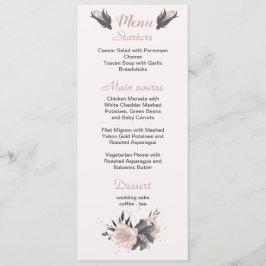 ほこりっぽいピンク色の濃い灰色の花結婚植物学 メニュー