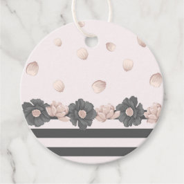 ほこりっぽいピンク色の熱帯性花 フェイバータグ