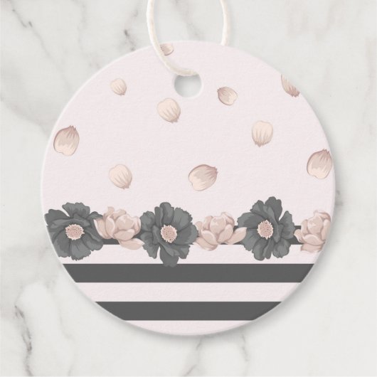 ほこりっぽいピンク色の熱帯性花 フェイバータグ (正面)