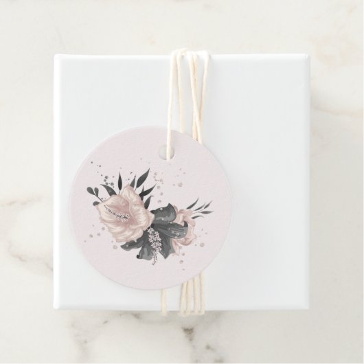 ほこりっぽいピンク色の熱帯性花 フェイバータグ (インサイチュ)