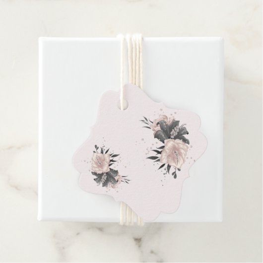 ほこりっぽいピンク色の熱帯性花 フェイバータグ (インサイチュ)