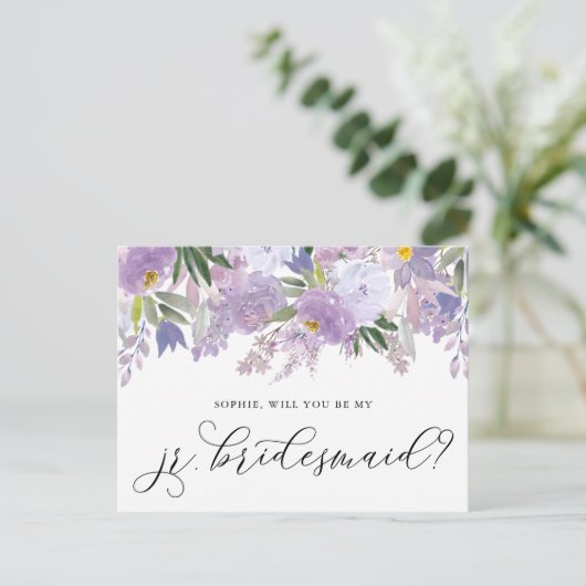 ほこりっぽいピンク色の牡丹が私のJrブライドメイドのカードになる ポストカード (スタンド正面)