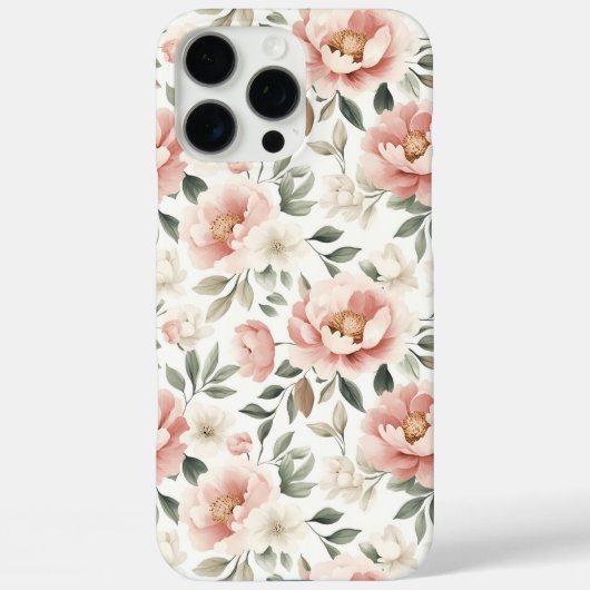 ほこりっぽいピンク色の牡丹 Case-Mate iPhoneケース (裏面)