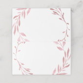 ほこりっぽいピンク色の紅葉リース プレイスカード (外部開封)