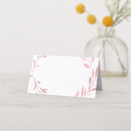 ほこりっぽいピンク色の紅葉リース プレイスカード