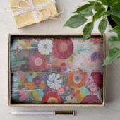 ほこりっぽいピンク色の花絵画抽象芸術の切り離し 薄葉紙 (ギフト)