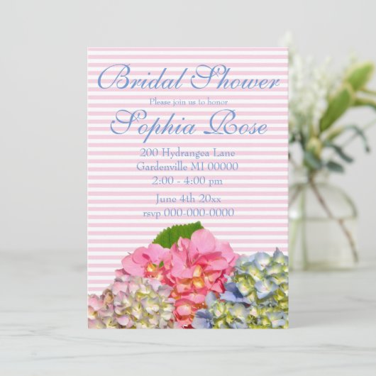 ほこりっぽいピンク色の黄色い緑のフローラアジサイ 招待状 (スタンド正面)