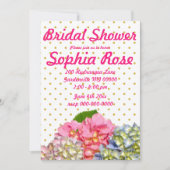 ほこりっぽいピンク色の黄色い緑のフローラアジサイ 招待状 (正面)