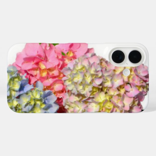 ほこりっぽいピンク色の黄色い緑のフローラアジサイ Case-Mate iPhoneケース (裏面 (横))