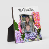 ほこりっぽいピンク色の黄色の緑のフローラ最高のママーエバー フォトプラーク (正面)