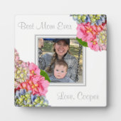 ほこりっぽいピンク色の黄色の緑のフローラ最高のママーエバー フォトプラーク (正面)