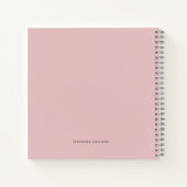 ほこりっぽいピンク花模様の新しいミセス結婚ズのゲストブック ノートブック (裏面)