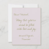 ほこりっぽいピンク赤面バラホワイトクリーミー結婚牡丹 ノートカード (裏面)