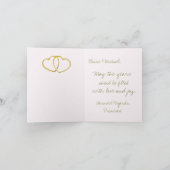 ほこりっぽいピンク赤面バラホワイトクリーミー結婚牡丹 ノートカード (内部)