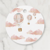 ほこりっぽいピンク金ゴールドホットエアバルーンファースト誕生日 フェイバータグ (裏面)