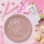 ほこりっぽいピンク/バラベビーガールベビーシャワー ペーパープレート<br><div class="desc">https://www.zazzle.com/collections/dusty_pink_rose-119320912565185572?rf=238296117664346256</div>